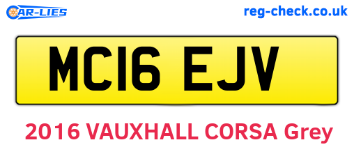 MC16EJV are the vehicle registration plates.