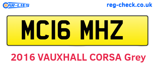 MC16MHZ are the vehicle registration plates.