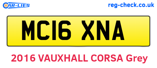 MC16XNA are the vehicle registration plates.
