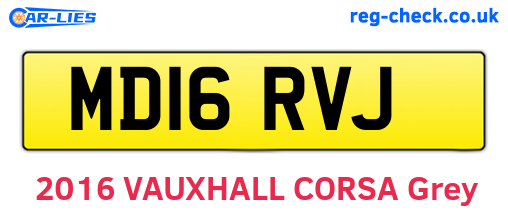 MD16RVJ are the vehicle registration plates.
