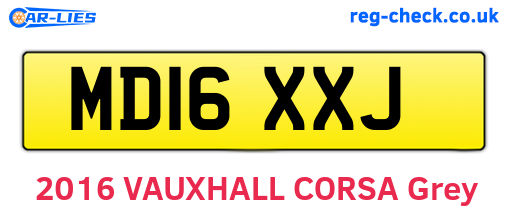 MD16XXJ are the vehicle registration plates.
