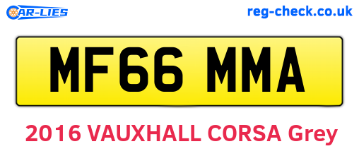 MF66MMA are the vehicle registration plates.