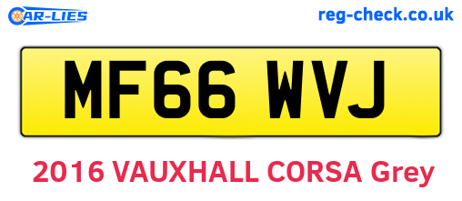 MF66WVJ are the vehicle registration plates.