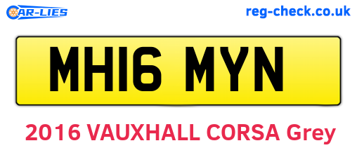 MH16MYN are the vehicle registration plates.