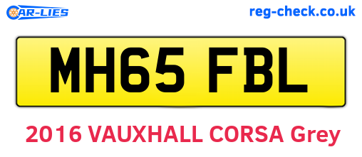 MH65FBL are the vehicle registration plates.