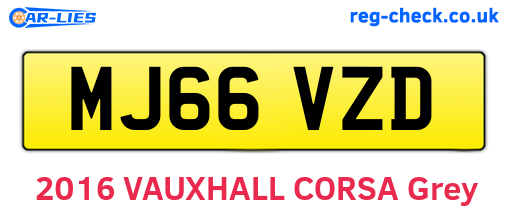 MJ66VZD are the vehicle registration plates.