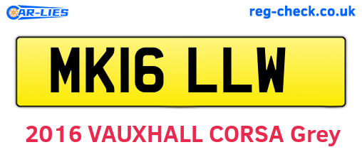 MK16LLW are the vehicle registration plates.