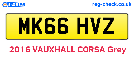 MK66HVZ are the vehicle registration plates.