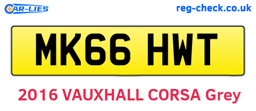 MK66HWT are the vehicle registration plates.