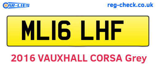 ML16LHF are the vehicle registration plates.