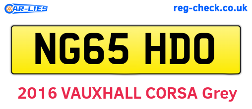 NG65HDO are the vehicle registration plates.