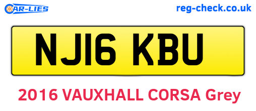 NJ16KBU are the vehicle registration plates.