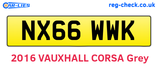 NX66WWK are the vehicle registration plates.