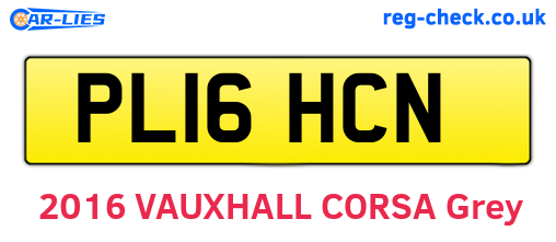 PL16HCN are the vehicle registration plates.