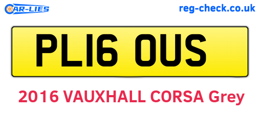 PL16OUS are the vehicle registration plates.