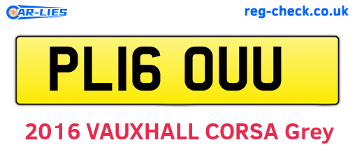 PL16OUU are the vehicle registration plates.