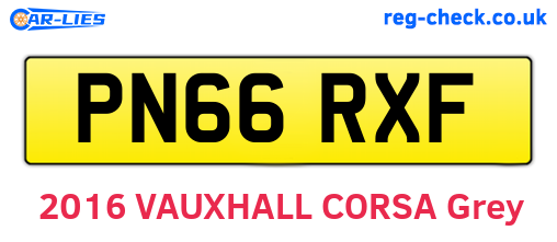 PN66RXF are the vehicle registration plates.