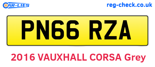 PN66RZA are the vehicle registration plates.