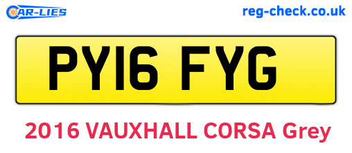 PY16FYG are the vehicle registration plates.