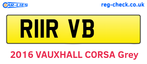 R11RVB are the vehicle registration plates.