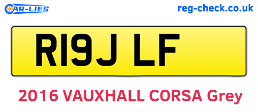 R19JLF are the vehicle registration plates.
