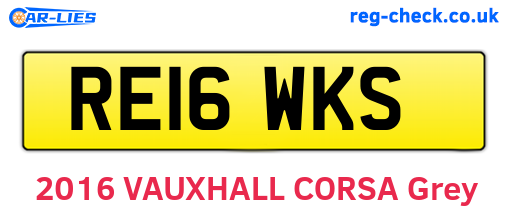 RE16WKS are the vehicle registration plates.