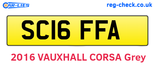 SC16FFA are the vehicle registration plates.