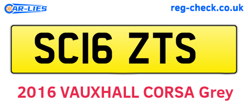 SC16ZTS are the vehicle registration plates.