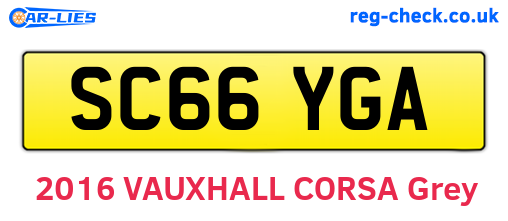 SC66YGA are the vehicle registration plates.
