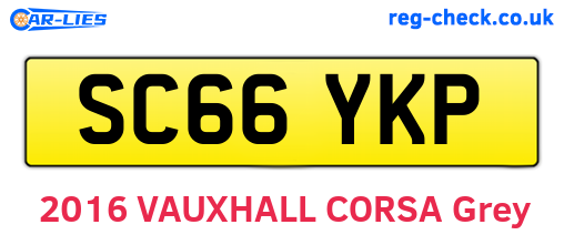 SC66YKP are the vehicle registration plates.
