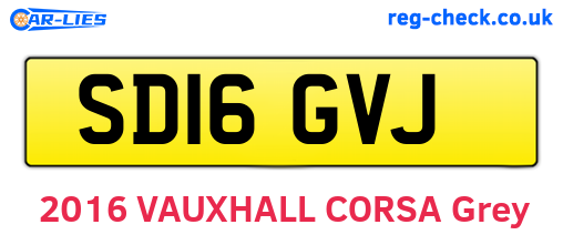 SD16GVJ are the vehicle registration plates.