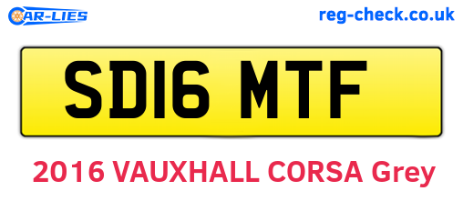 SD16MTF are the vehicle registration plates.