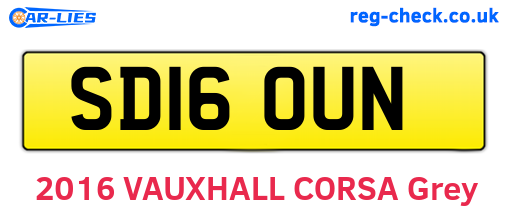 SD16OUN are the vehicle registration plates.