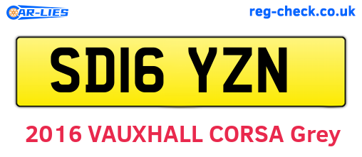 SD16YZN are the vehicle registration plates.