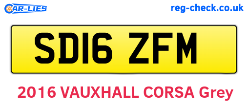 SD16ZFM are the vehicle registration plates.