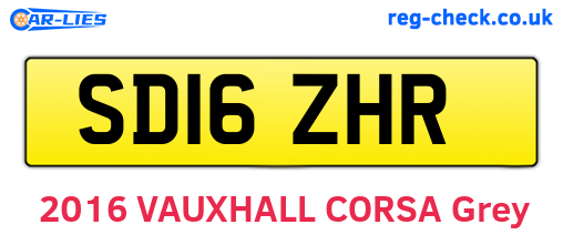 SD16ZHR are the vehicle registration plates.