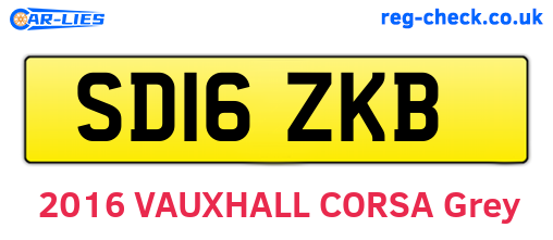 SD16ZKB are the vehicle registration plates.