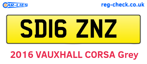 SD16ZNZ are the vehicle registration plates.