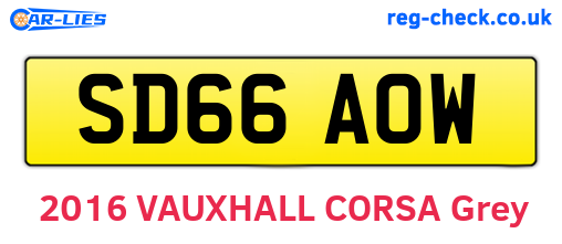 SD66AOW are the vehicle registration plates.