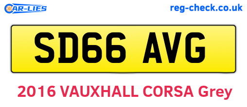 SD66AVG are the vehicle registration plates.