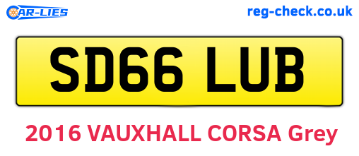 SD66LUB are the vehicle registration plates.