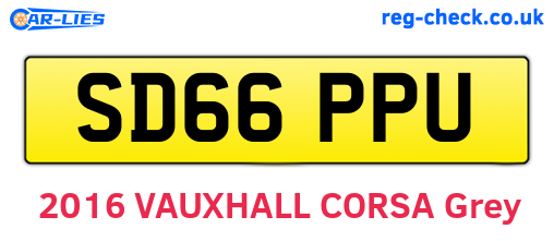 SD66PPU are the vehicle registration plates.
