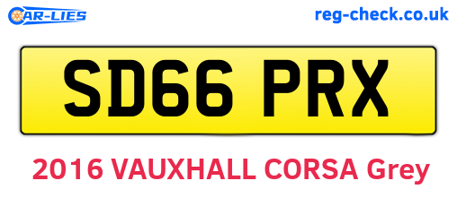 SD66PRX are the vehicle registration plates.