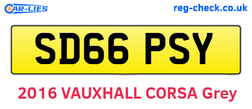 SD66PSY are the vehicle registration plates.