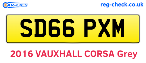 SD66PXM are the vehicle registration plates.