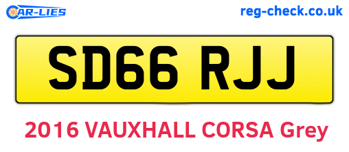 SD66RJJ are the vehicle registration plates.
