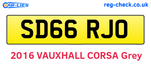 SD66RJO are the vehicle registration plates.