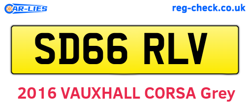 SD66RLV are the vehicle registration plates.
