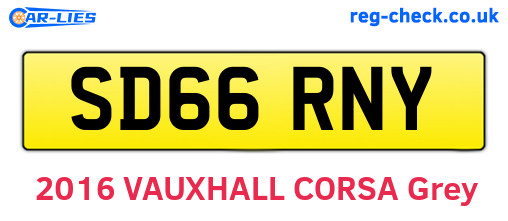 SD66RNY are the vehicle registration plates.
