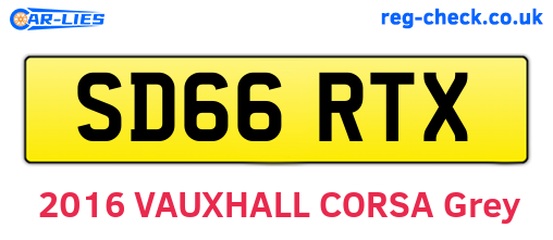SD66RTX are the vehicle registration plates.